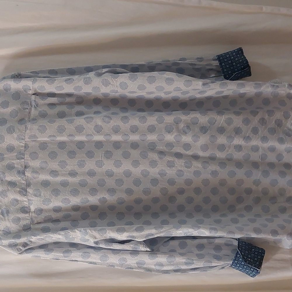 Visconti Black Luchiano Visconti Blue dot long-sleeved shirt Size XL - Picture 9 of 9